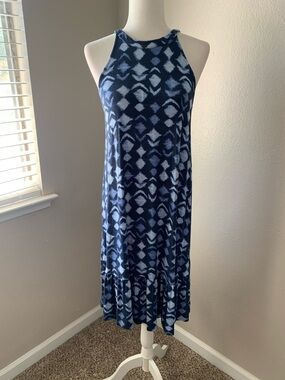 Time True Maxi Dress Color Blue Size Medium